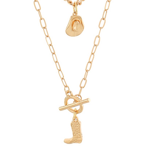 Layered Tiny Western Style Pendant Necklace Set - Picture 2 of 5